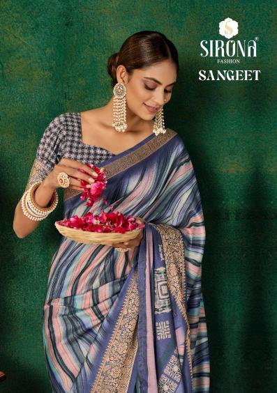 sirona fashion sanget beautiful velvet tusser silk saree