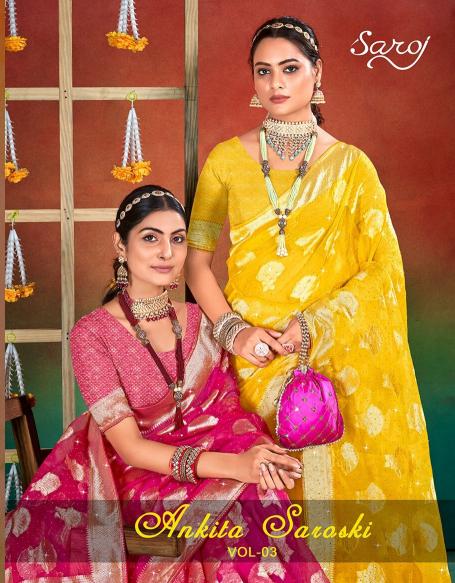  Ankita Swarovski Saroj Vol.3 organza silk sare