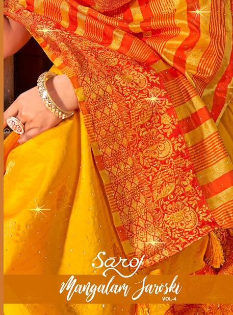 Mangalam Swarovski Saroj vol.4 Soft silk saree 