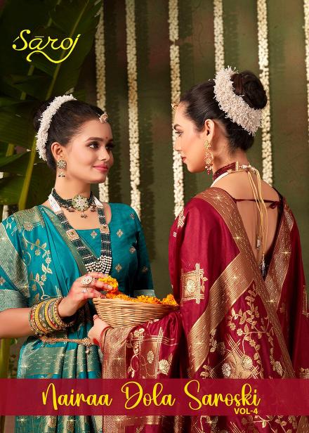 Nairaa Dola swarovski Saroj vol.4 Dola silk saree