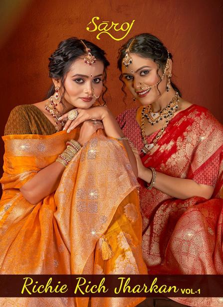  Richie rich jharkan Saroj vol.1 silk saree