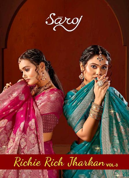 Richie rich jharkan Saroj  vol.3 silk saree