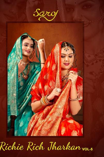 Richie rich jharkan Saroj  vol.5 silk saree