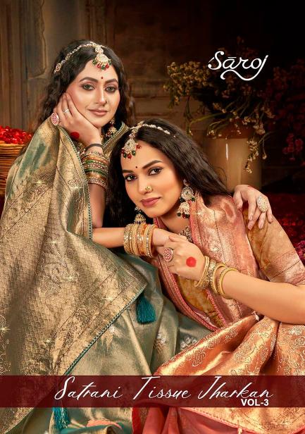  Satrani tissue jharkan Saroj vol.3 organza silk saree