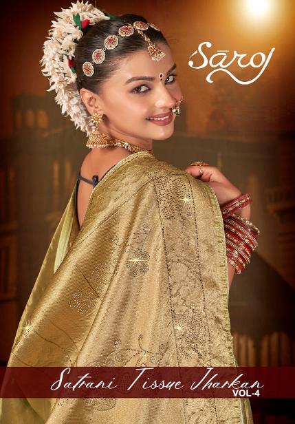  Satrani tissue jharkan Saroj vol.4 organza silk saree