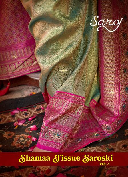  Shamaa Tissue Saroski Saroj vol.1 Tissue silk saree 