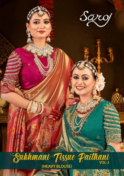  Sukhmani tissue paithani Saroj vol.1 tissue silk saree