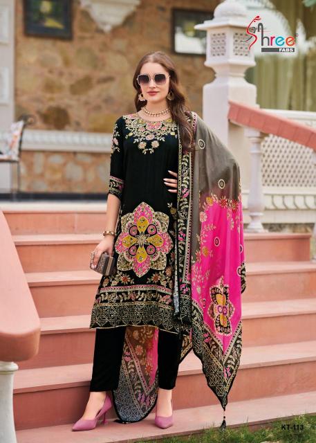 kt 113 by shree fabs maslin design of pakistani salwar kameez 
