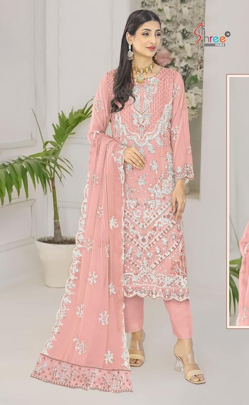 k 5093 by shree fabs georgette embroidery pakistani suits