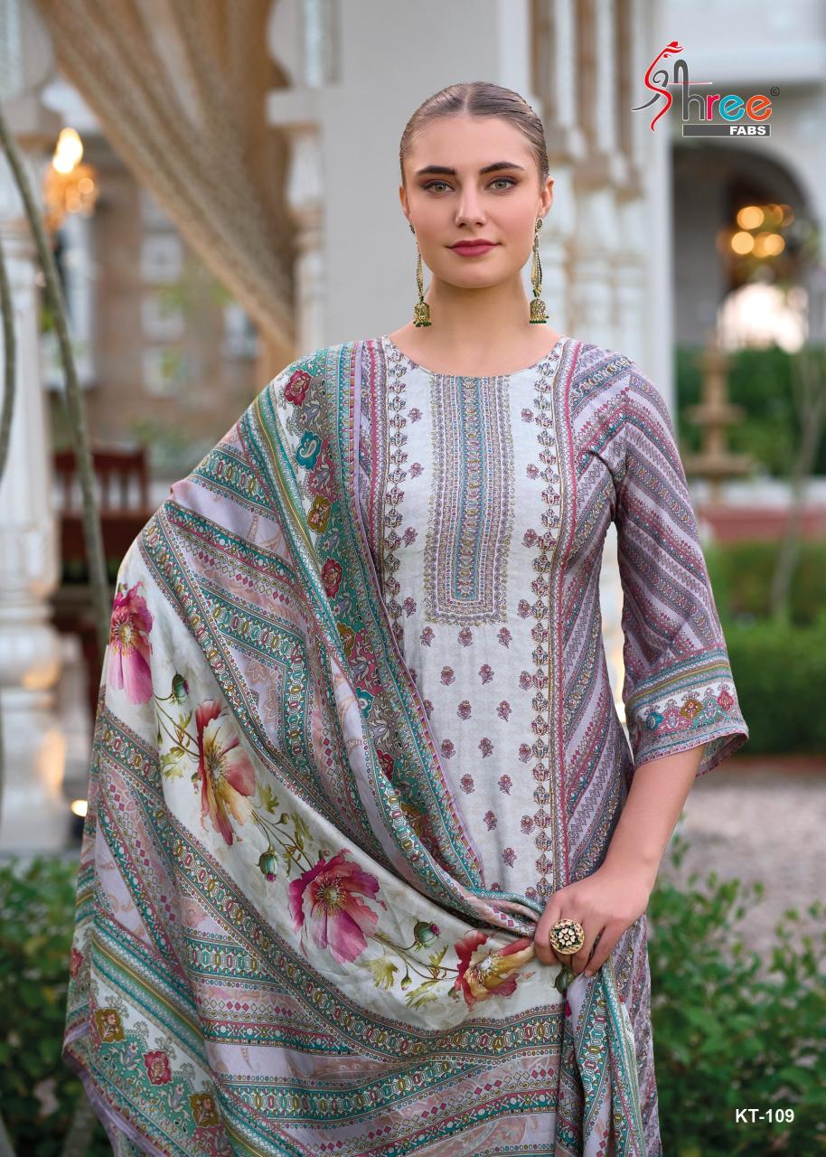 kt 109 by shree fabs launch pakistani designer suits 