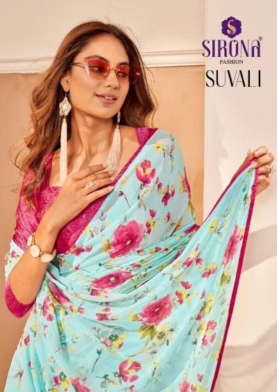 suvali by sirona fashion unique style crape jacquard georgette saree