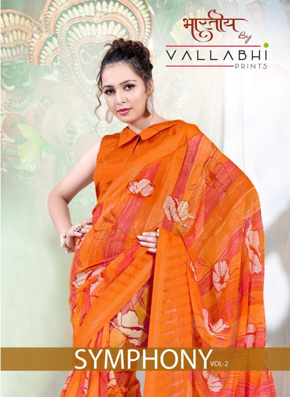 vallabhi symphony vol 2 beautiful print georgette saree