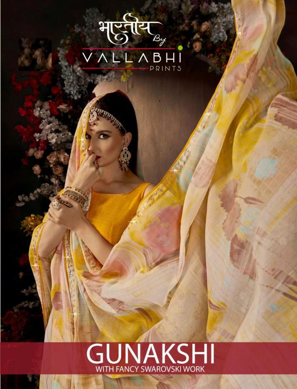 gunakshi by vallabhi prints floral printed georgette latest saree wholesale 