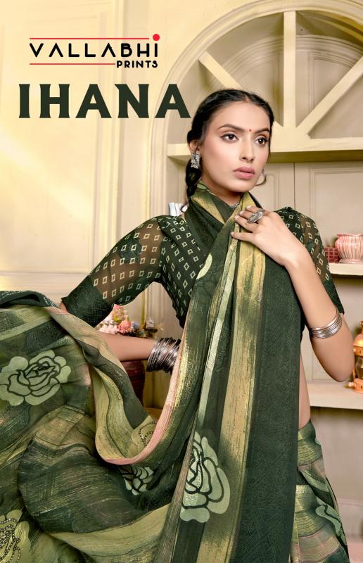 ihana by vallabhi prints stylish look georgette saree