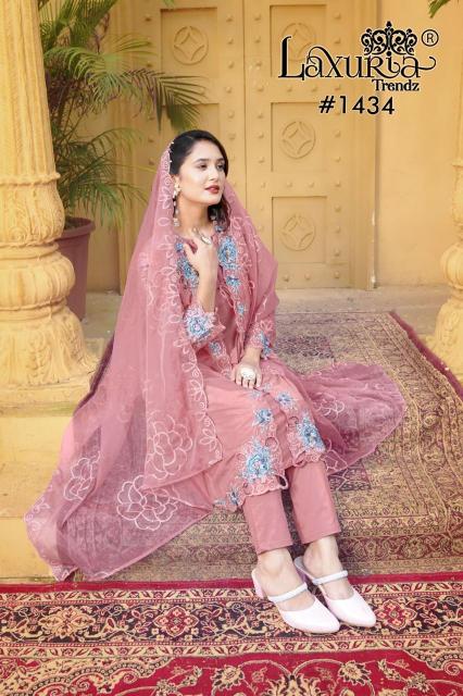 laxuria trendz 1434 luxurious organza full stitch salwar suit set for women