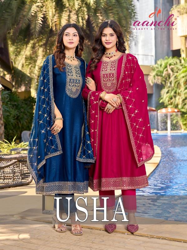 usha by aanchi readymade vichitra silk good salwar suits online