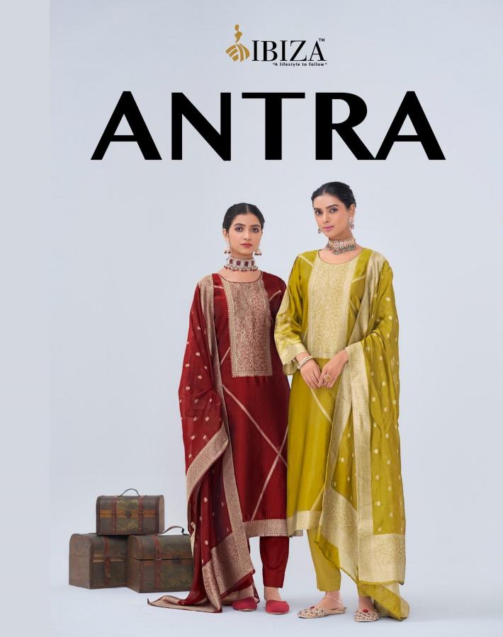 ibiza antra vol 1 attractive look banglory silk jacquard unstitch suit for women 