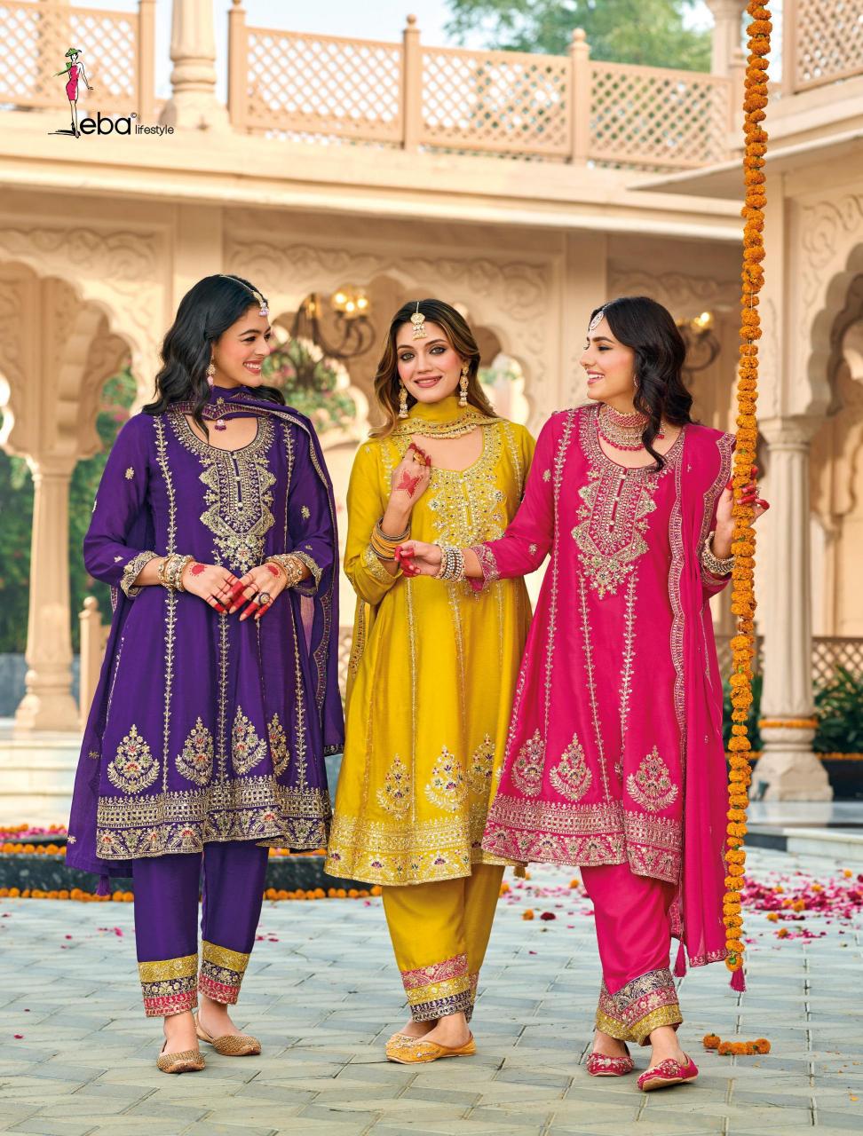 gazal by eba lifestyle fully stitch chinon traditional salwar suit perfect for festivals 