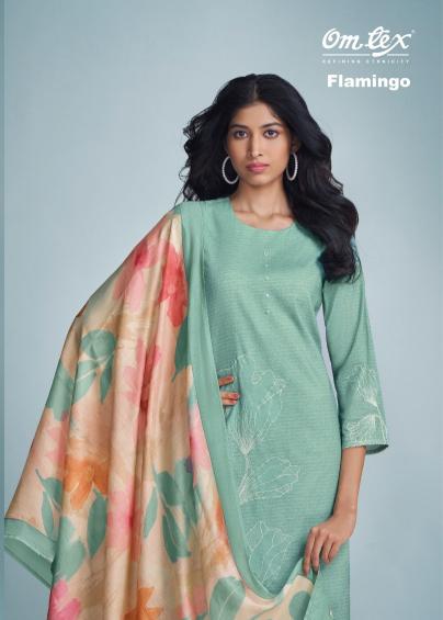 omtex flamingo lawn cotton unstitched dress material online
