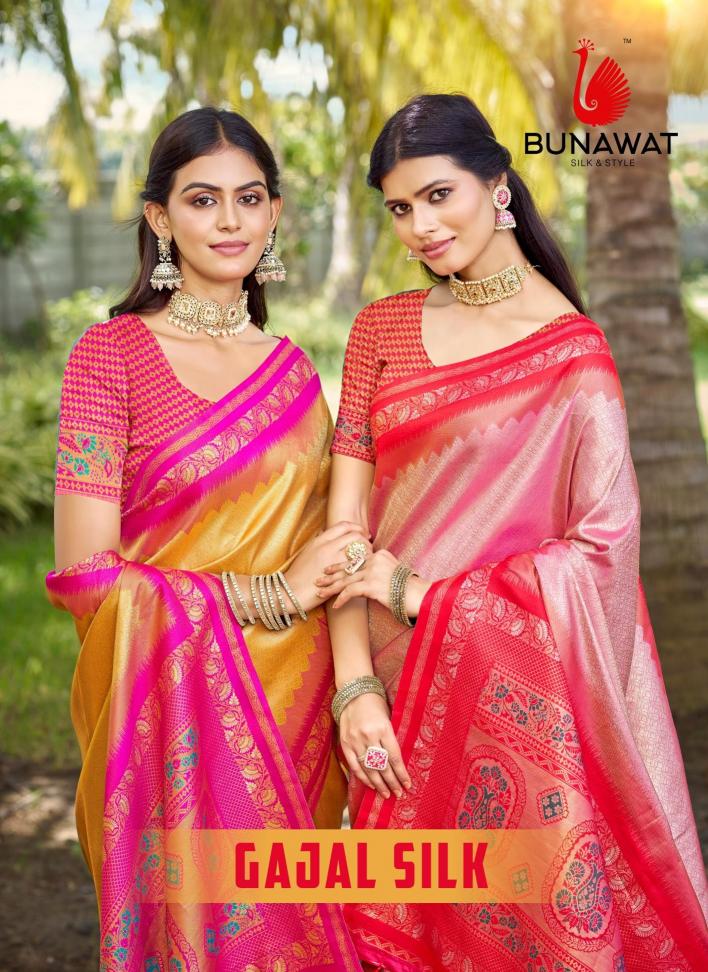 Gajal Silk By Bunawat Festival Wear New Designer Silk Sarees Collection