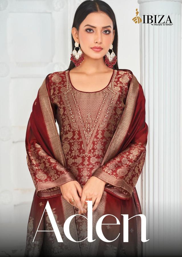 IBIZA PRESENTING ADEN JACQUARD BANGLORY SILK KURTA SET