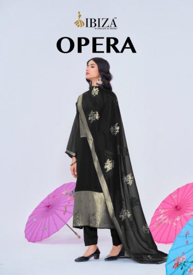 opera by ibiza banglory silk jacquard fashionable design unstitch salwar suit set 