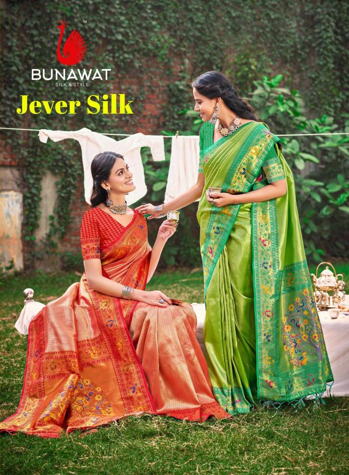 Jever Silk By Bunawat Fancy Silk Latest Designer Sarees Collection