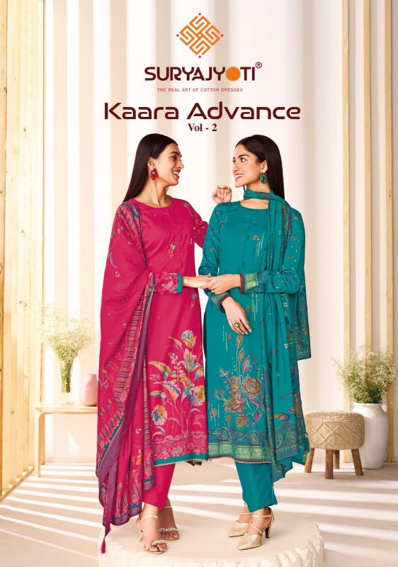 suryajyoti kaara advance vol 2 jam satin fancy daily wear dress material 