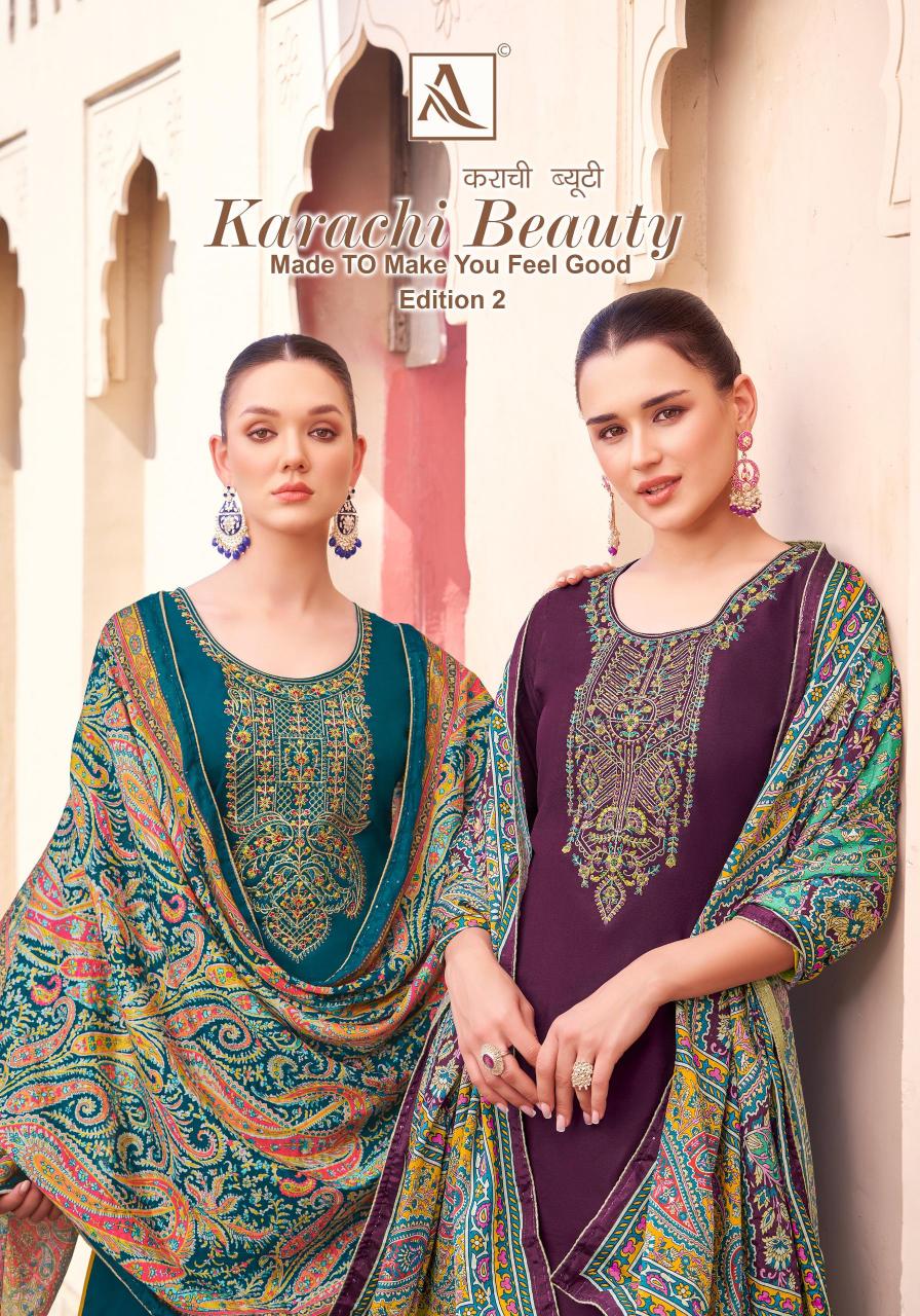 alok karachi beauty vol 2 zam cotton elegant style pakistani suit
