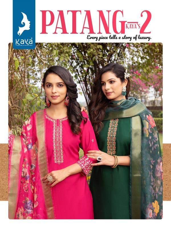 patang vol 2 by kaya readymade elegant style roman silk 3pcs dress 