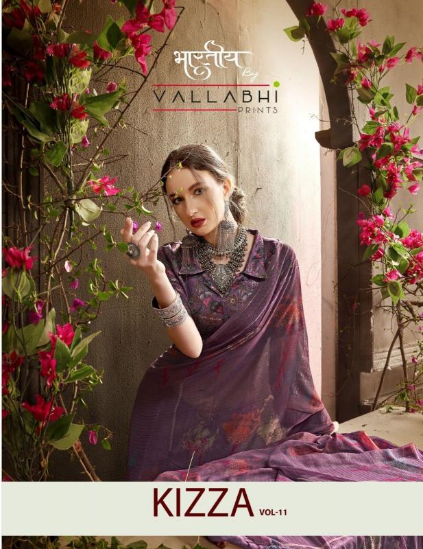 vallabhi prints kizza vol 11 shimmer georgette popular design saree exports 