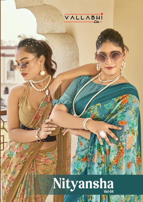 vallabhi lite nityansha vol 4 georgette daily wear comfortable sarees 