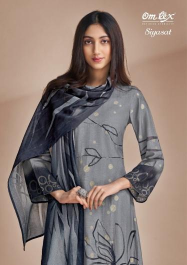 siyasat by omtex linen jacquard modern salwar suit set 
