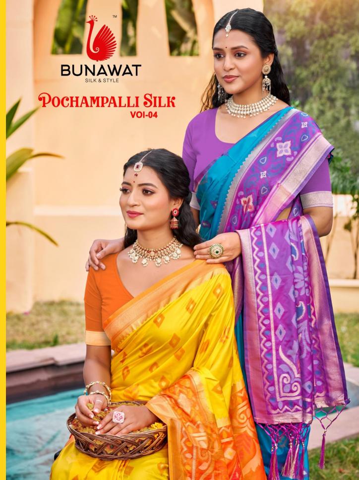 Pochampalli Vol-4 By Bunawat New Designer Silk Sarees Collection