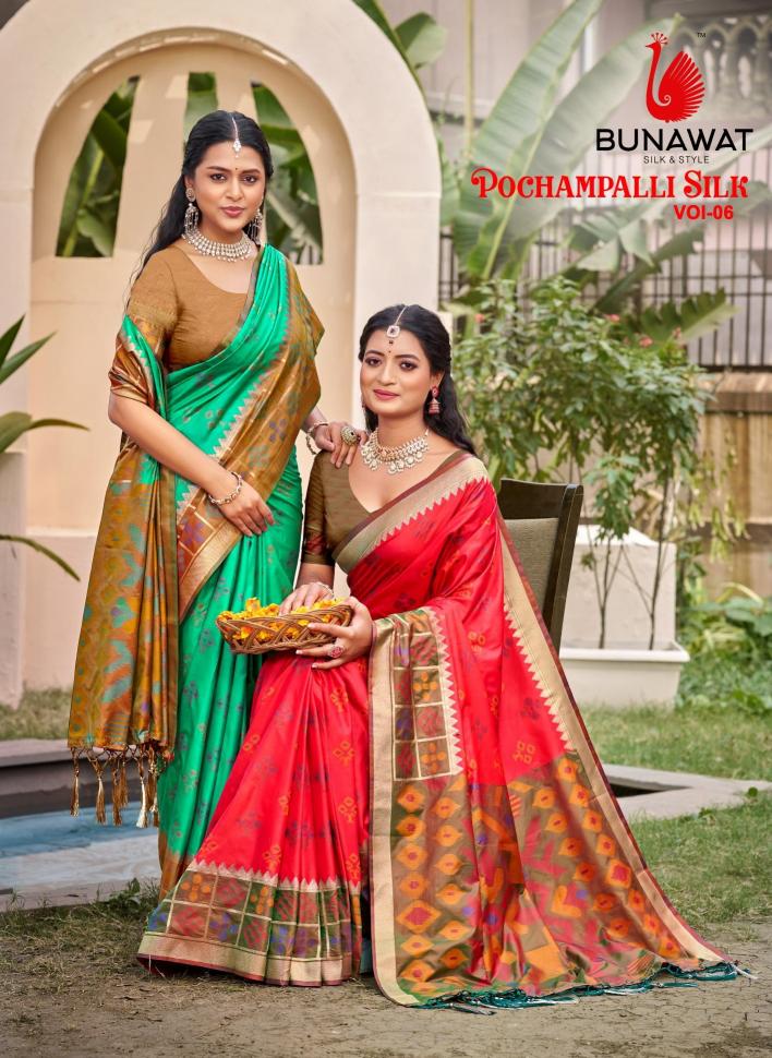 Pochampalli Vol-6 By Bunawat Wedding Wear Latest Designer Silk Sarees Collection