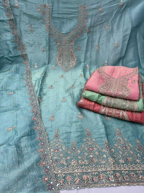 pr barcode attractive look gold crush jharkans work designer salwar kameez 