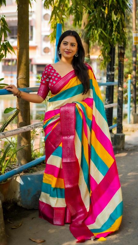 pr kc 302 cotton crape chex amazing prints saree with blouse pcs online 