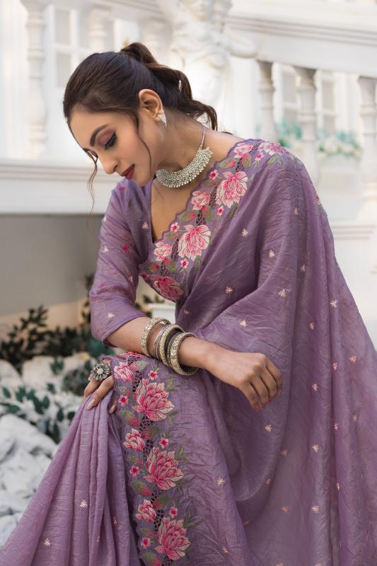 pr kc 3071 colour addition crush silk classic look saree online 