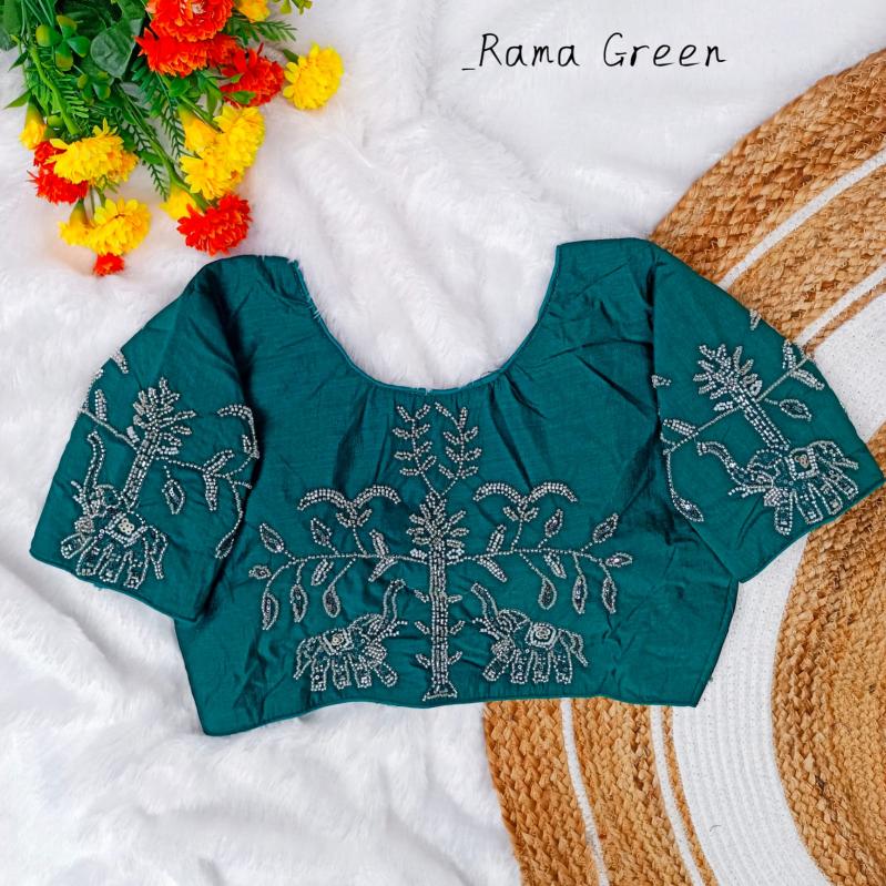 pr khatli elephant readymade exclusive design elzara silk blouse 