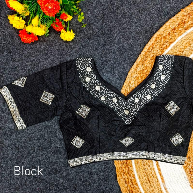 pr zhilmil khatli party wear mono silk blouse collection exports  