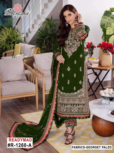 ramsha presents r 1260 nx readymade georgette pakistani dress for womens 
