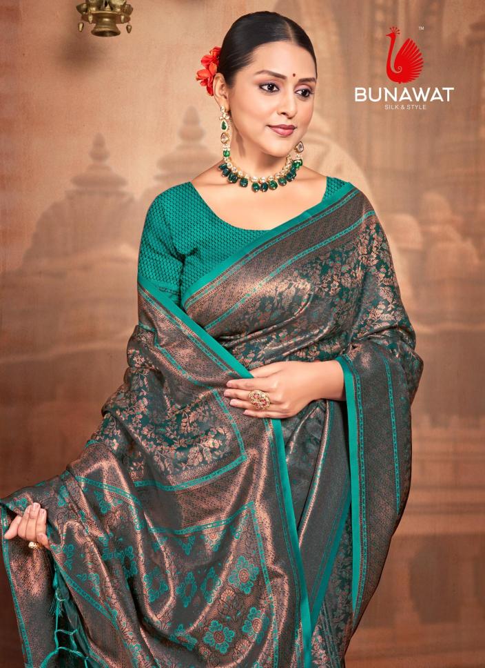 Rajwadi Vol-19 By Bunawat Heavy Silk Sarees Collection For Party