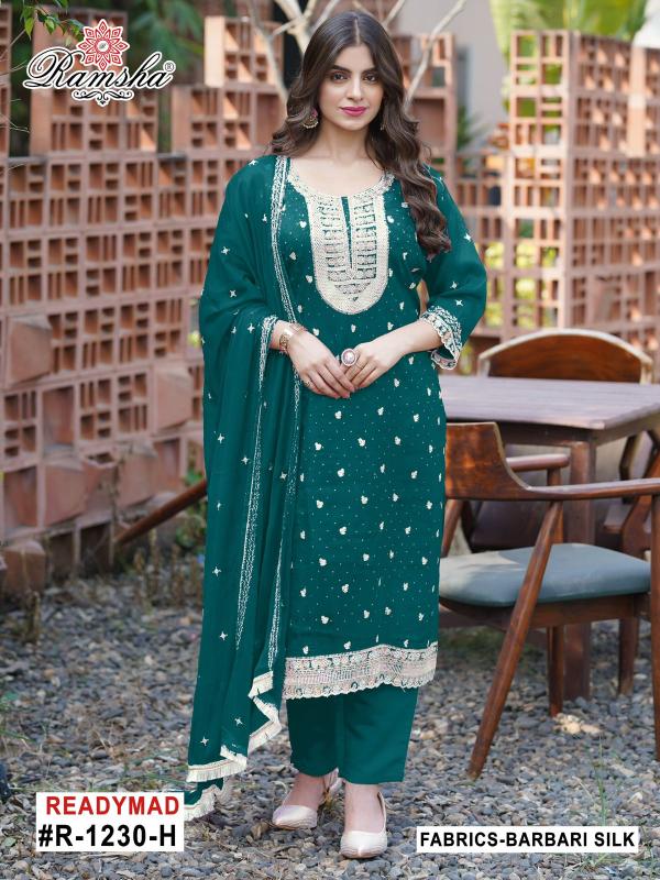 1230 nx by ramsha barbari bollywood style full stitch pakistani 3pcs dress