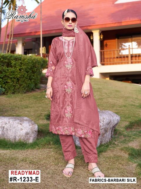 ramsha 1233 nx barbari readymade adorable pakistani 3pcs dress supplier 