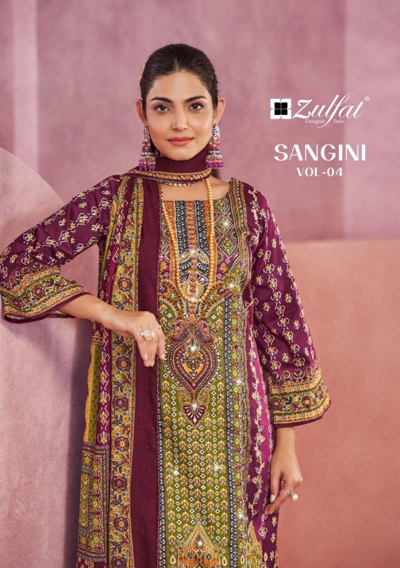 zulfat sangini vol 4 popular design jam cotton fully stitch plus size pakistani dress 