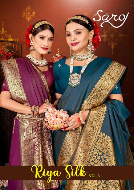  Riya Silk Saroj Vol.3 50*600 silk rich pallu 