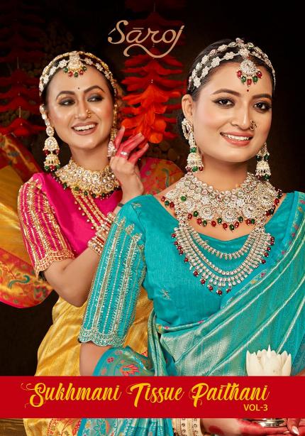  Sukhmani tissue paithani Saroj vol.3 tissue silk saree