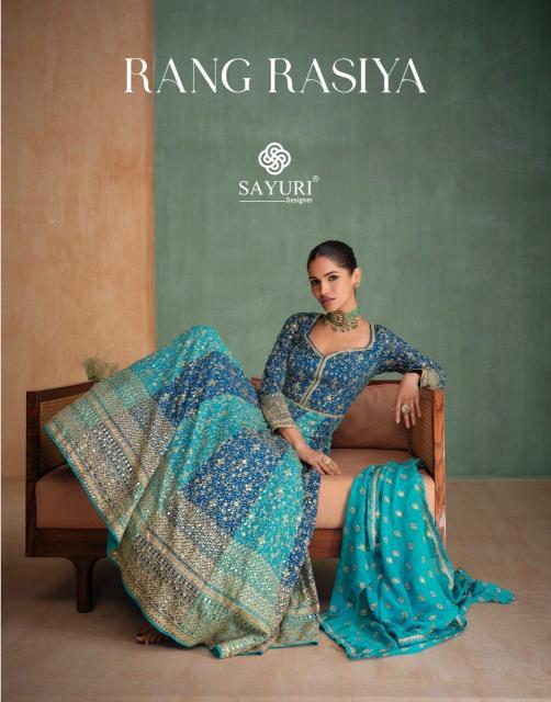 rang rasiya by sayuri designer readymade georgette gown style 3pcs dress