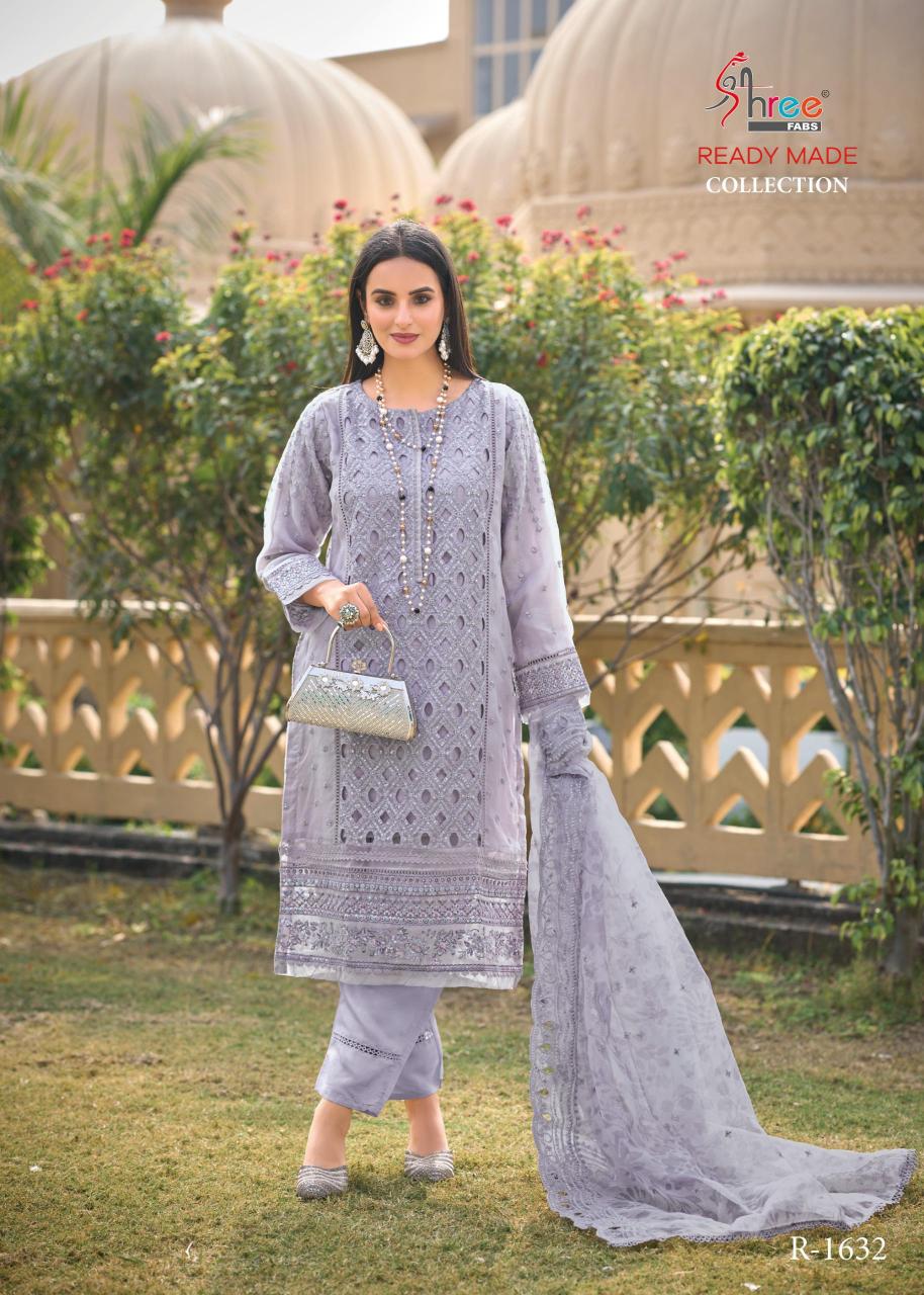 1632 by shree fabs readymade new trendy organza pakistani salwar suit 