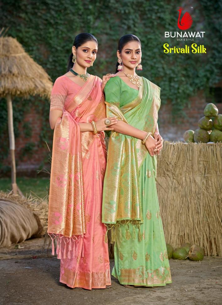Srivali Silk By Bunawat Festival Wear New Designer Silk Sarees Collection